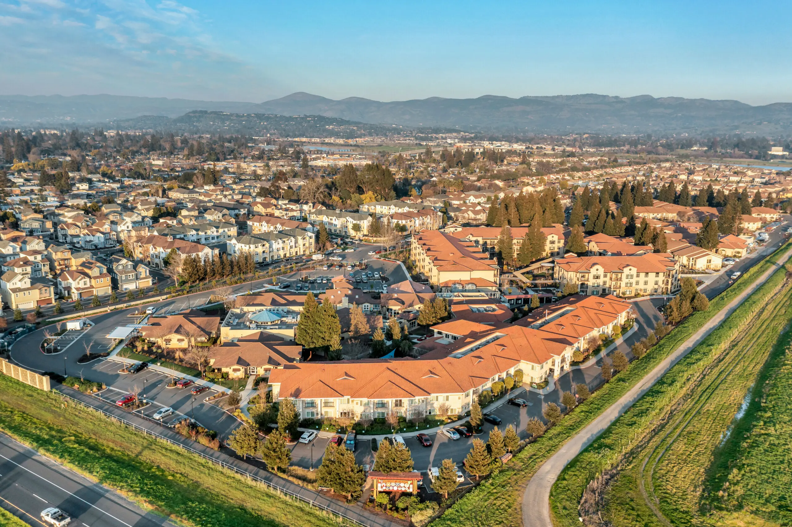 The Meadows of Napa Valley aerial view