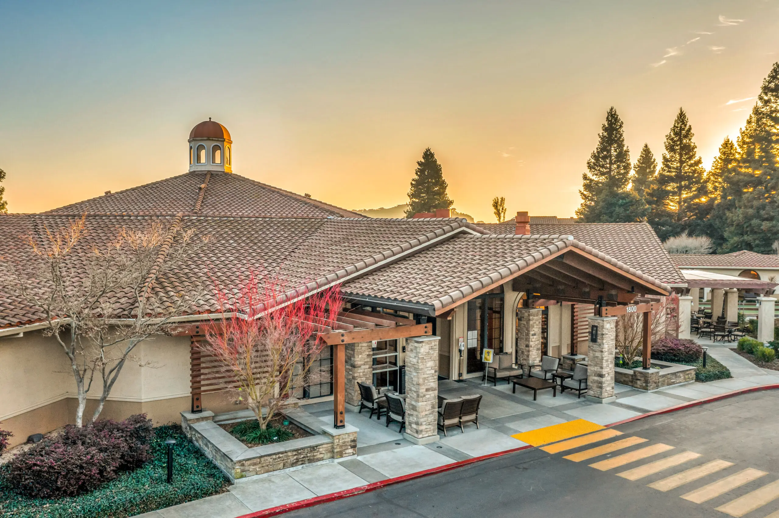 The Meadows of Napa Valley aerial view